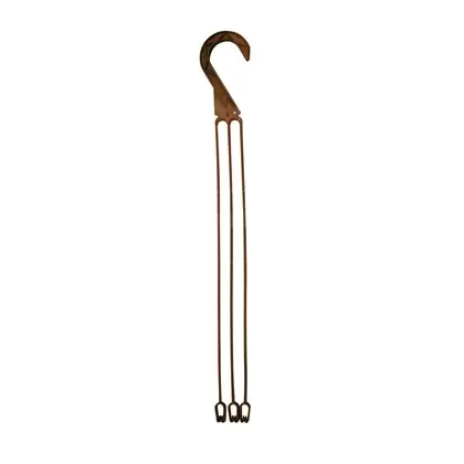 DLN E10L Long 3-Strand Plastic Hanger Chocolate Brown 50/BG 9BG/CS