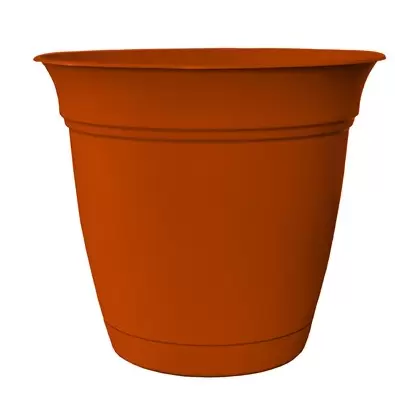 HC 8" Eclipse Planter with Saucer Clay Akro Mils