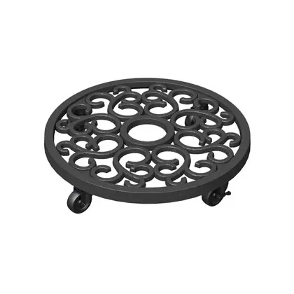 Panacea 12" Cast Iron Scroll Plant Caddy Assorted Colors