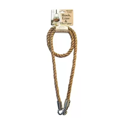Primitive 1/2" Jute Drop Hanger 4' Adjustable