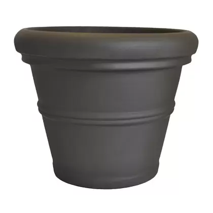 Tusco 13.5" Rolled Rim Planter Espresso