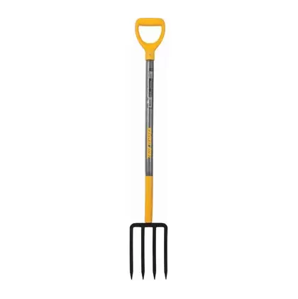 Ames True Temper 4 Tine Forge Spading Fork Wood Handle
