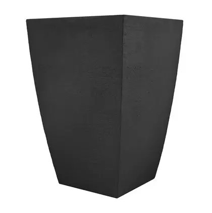 Tusco 23" Modern Tall Square Planter Black