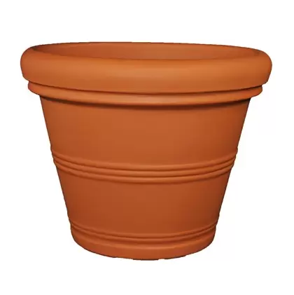 Tusco 42" Rolled Rim Planter Terra Cotta