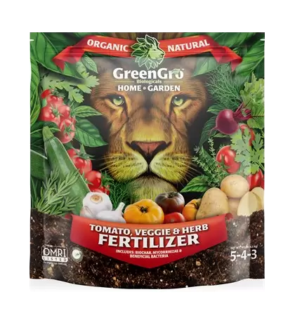 GreenGro Biologicals 10lb Home & Garden Tomato, Veggie & Herb Fertilizer