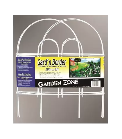 Origin Point 18"x8' White Round Folding Fence