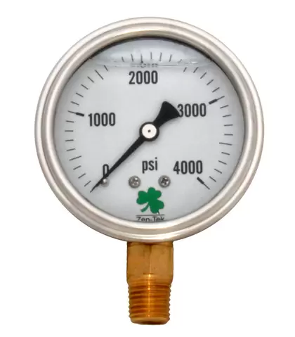 Glycerin Liquid Filled Pressure Gauge - 4000 PSI