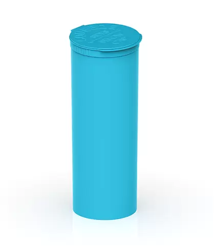 60 Dram Opaque Aqua Child Resistant Pop-Top Bottles
