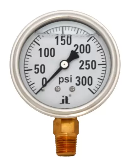 Glycerin Liquid Filled Pressure Gauge - 300 PSI