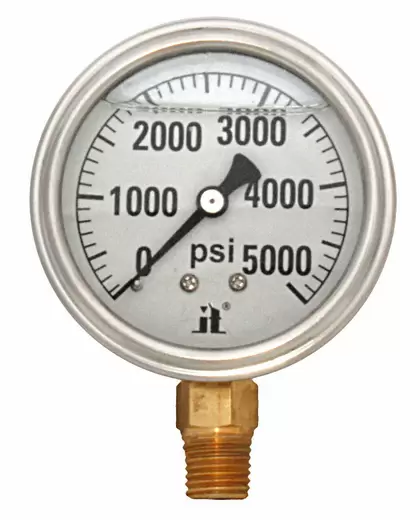 Glycerin Liquid Filled Pressure Gauge - 5000 PSI