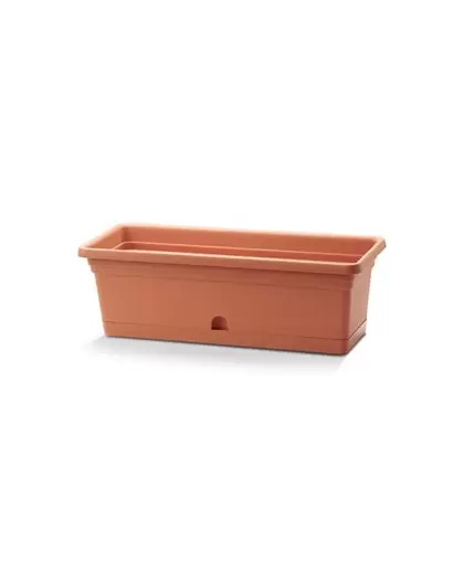 Crescent 24"x8" Rectangle Emma Planter Terra Cotta