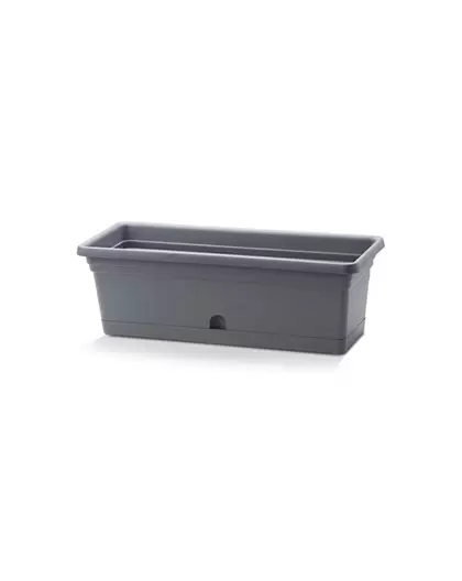 Crescent 24"x8" Rectangle Emma Planter Charcoal