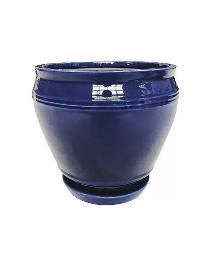 Southern Patio 8" Collins Planter Blue Finish