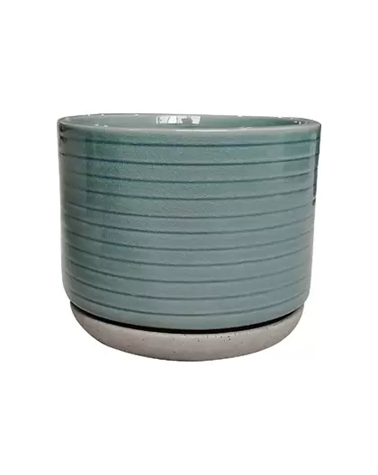 Southern Patio 8" Vado Planter Sea Blue Finish