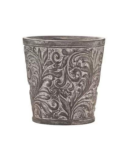 Southern Patio 8" Emma Planter Round Shape Gray Finish