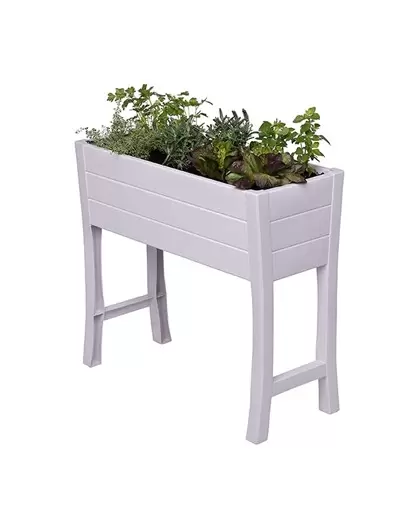 NuVue 35.5"x15"x32" White Elevated Garden Box