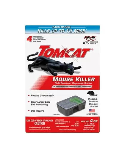 Tomcat Tier3 Disposable Mouse Bait Station 4pk