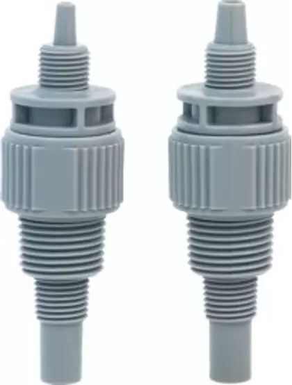 Blue-White Injection Fitting With Connection Nut