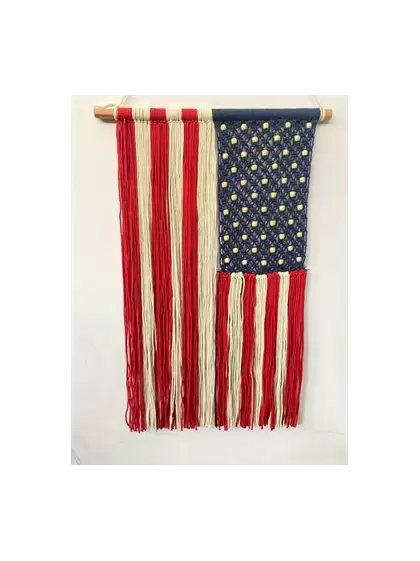 Primitive Macrame USA Flag