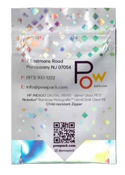 Rainbow Holografik™ Layflat Pouch with Child-Resistant Zipper