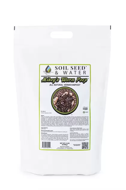Mikey’s Worm Poop Worm Castings 9lbs 1 CF - Soil Seed & Water