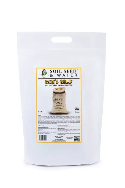 Dan’s Gold Dairy Compost 9lbs 1 CF - Soil Seed & Water