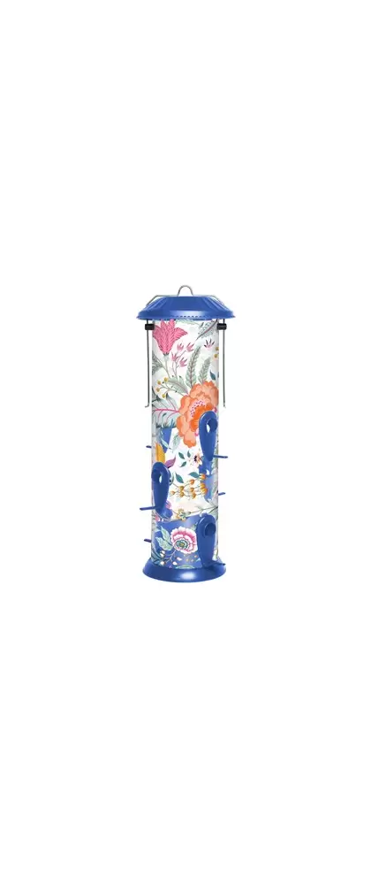 Natures Way 2.8qt Easy Clean Plastic Bird Feeder Fantasy Floral