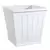 20 Inch White Resin Beadboard Square Planter