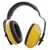 Adjustable Headband Ear Muffs Yellow with Black
