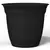 HC 6" Eclipse Pot With Attached Saucer Black