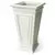 Algreen 27" Covington Square Taper Self Water Planter White