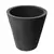 Algreen 16" Crete Self Water Planter Black