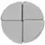 MCarr 4pc Pie Wedge Pot Feet Dallas Gray