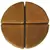 MCarr 4pc Pie Wedge Pot Feet Matte Honey