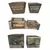 VCS 6pc Set Reclaimed Wood Planter