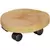 TDI Round Natural Wood Plant Caddy