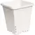 HDF 9"X9" Square White Pot 10" Tall