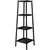 Panacea Folding 4 Tier Tower Plant Stand with Metal Trays Matte Black