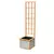 Panacea 76"x16" Galvanized & Cedar Square Planter Box with Trellis