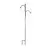 AGW 90"x24" Square Tall Offset Shepherd Hook w/ Finial Matte Black