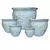 MCarr 5pc Hibiscus Flat Rim Round Planter Desert Blue
