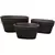 Devault 3pc Set Oval Planters Dark Oil Stain