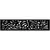Outdeco 16"x72" Metal Fence Top Tropical Black