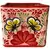 Talavera 8" Bella Especial Square Pot Red
