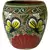 Talavera 12"Hx12"W Bella Especial Ovalo Pot Green