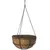 AGW 16" Hanging Basket with Coco Liner and Chain Black