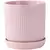 PHG 11"x11.5" Fluted Cylinder Planter Baby Pink 2/CS
