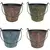 VCS 10" Pail Planter w/ Striped Paint