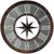 VCS 36" Wood & Metal Compass Clock