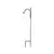 AGW Square Short Single Finial Matte Black